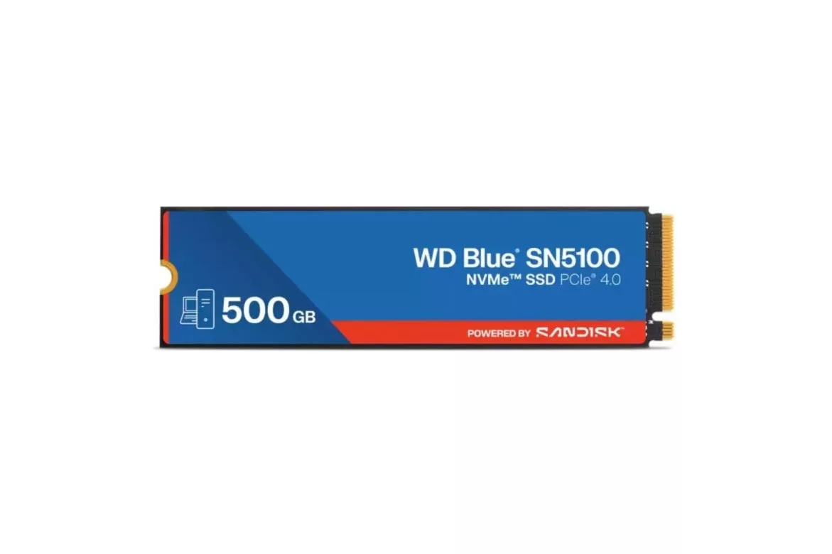 Disco Duro SanDisk 500GB M.2 NVMe 6600MB/s WD Blue SN5100 QLC 3D NAND Encriptado
