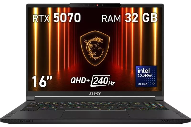 MSI Stealth 16 AI A2HWGG-047ES OLED Intel Core Ultra 9 285H 32GB 1TB SSD RTX5070 16