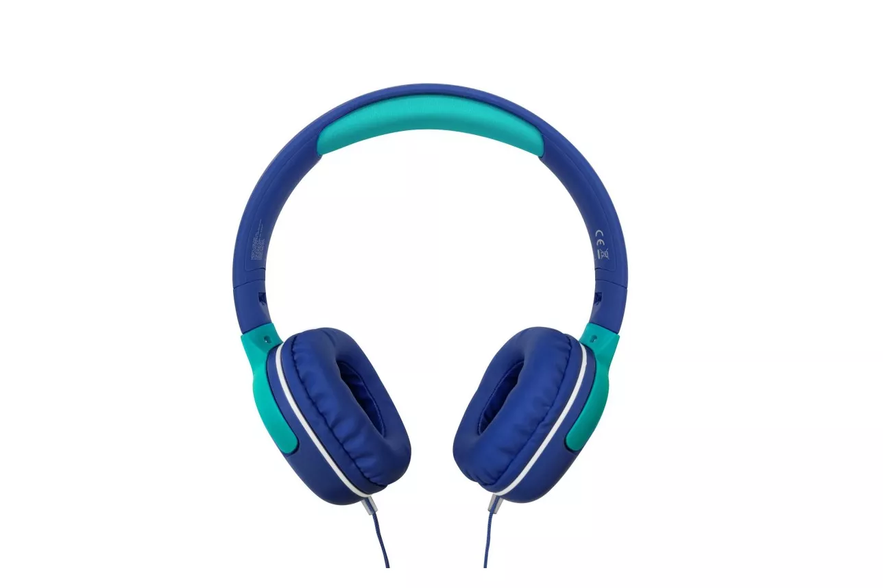 Auriculares Celly KIDSBEAT2 con cable, micrófono integrado, limitador de volumen 85 dB, uso infantil, azul