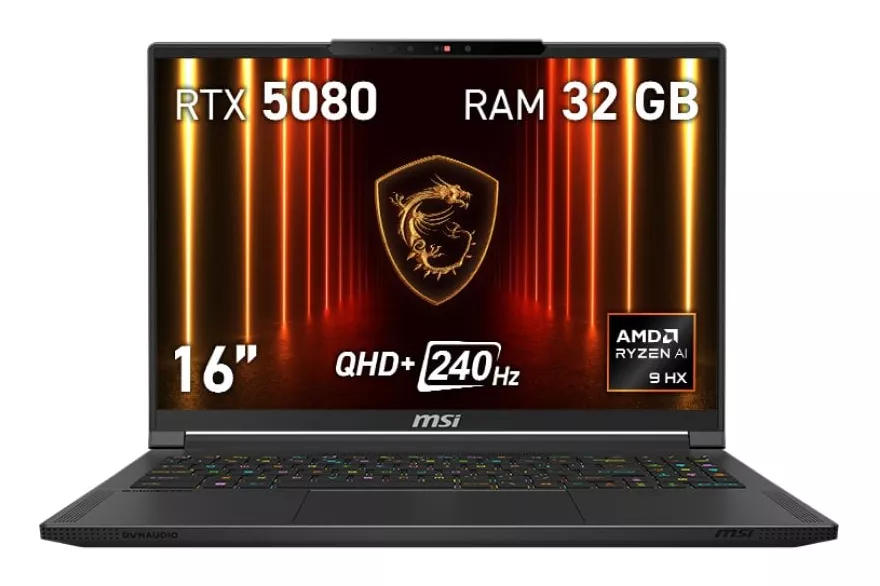 MSI Stealth A16 AI+ A3XWIG-022XES OLED AMD Ryzen AI 9 HX 370 32GB 1TB SSD RTX 5080 16