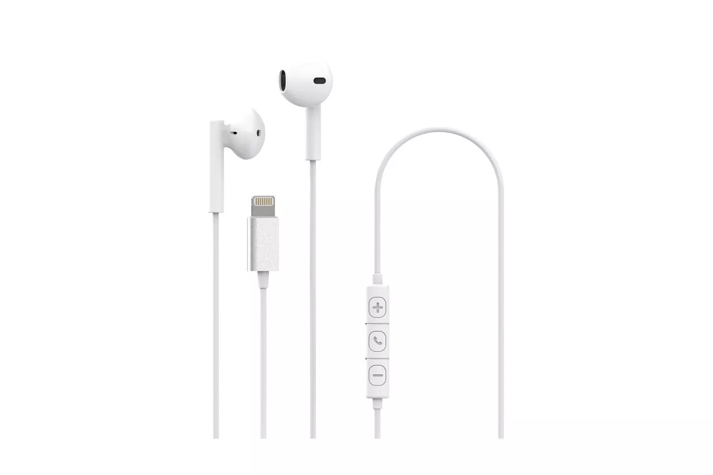 Auriculares Celly UP900 con cable Conector Lightning In-ear con Microfono Blanco