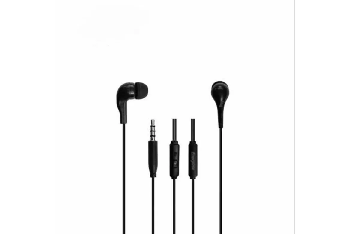 Auriculares con cable con micrófono integrado, emparejado automático y encendido programable, color negro