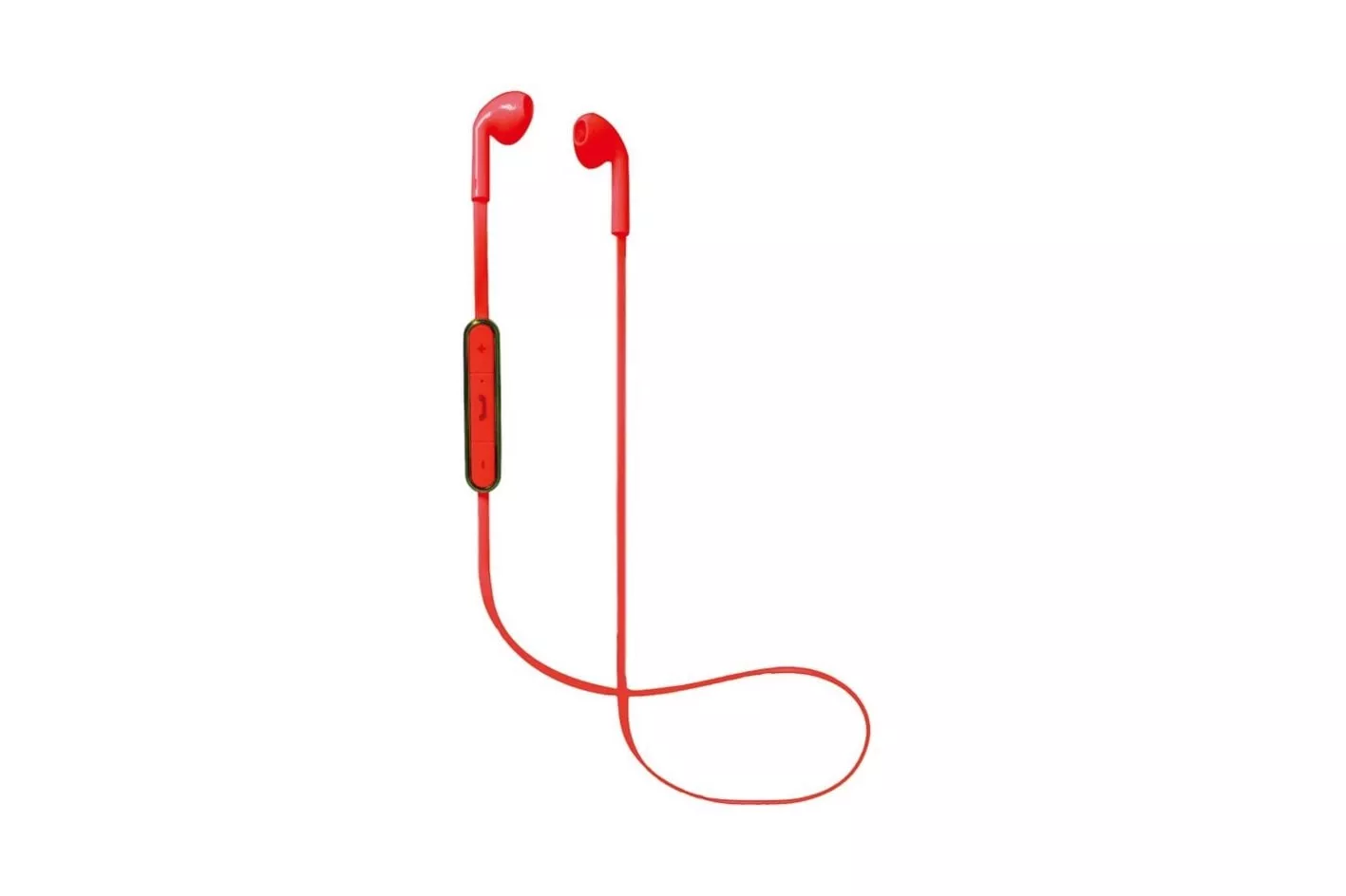 Auriculares Nevir NVR-961BE inalámbricos Bluetooth con micrófono y control digital rojos