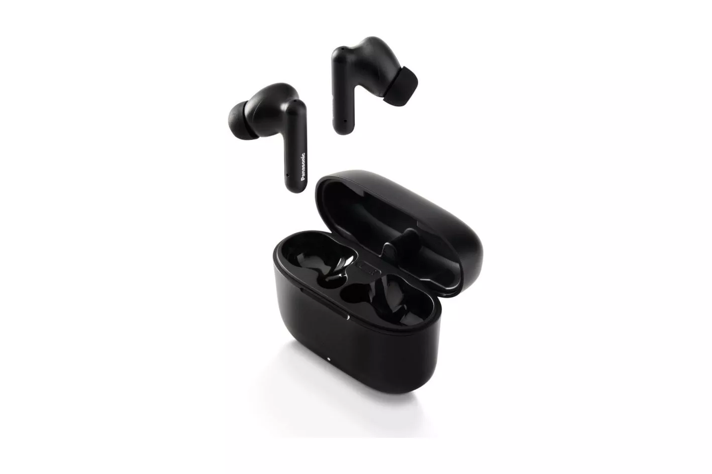 Auriculares Panasonic RZ-B110W inalámbricos Bluetooth para llamadas, música y deporte con asistente de voz y resistencia al agua IPX4, color negro