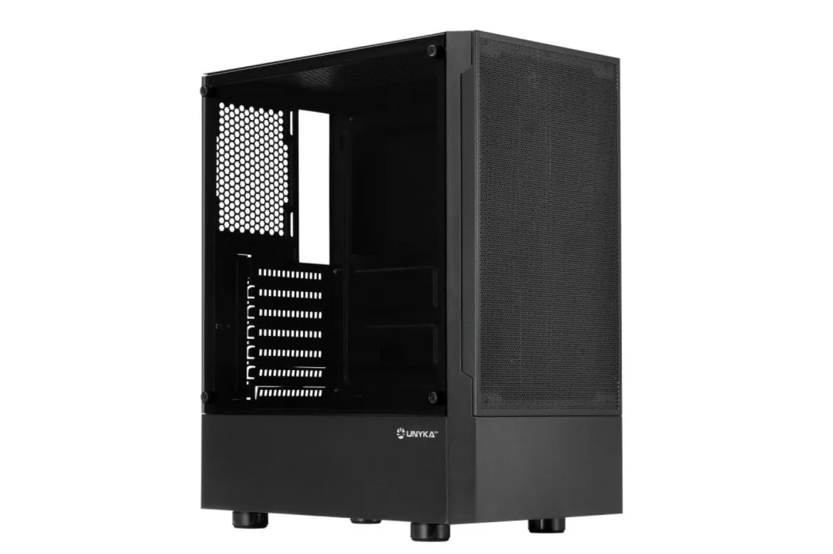 Caja UNYKAch Aero C35 ATX/Micro ATX/ITX Panel de Cristal Templado Negra con Fuente 500 W