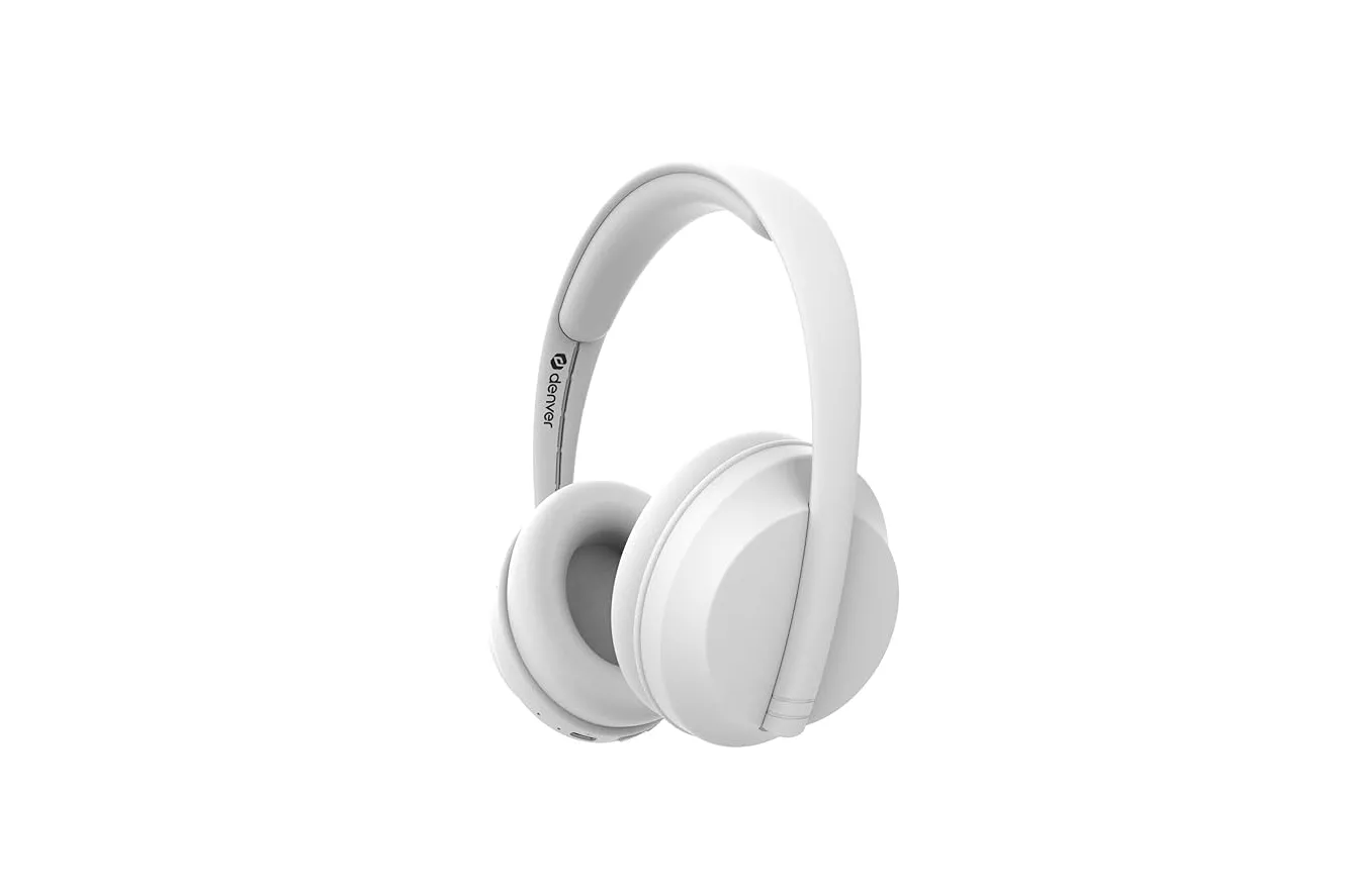Auriculares Denver BTH-235W inalámbricos Bluetooth para llamadas y música blancos