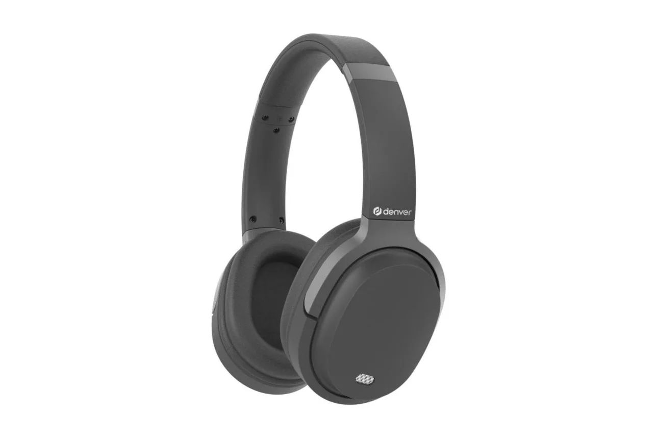 Auriculares Denver BTN-210B Inalámbricos/Cable Bluetooth Cancelación Activa Ruido Micrófono Negro