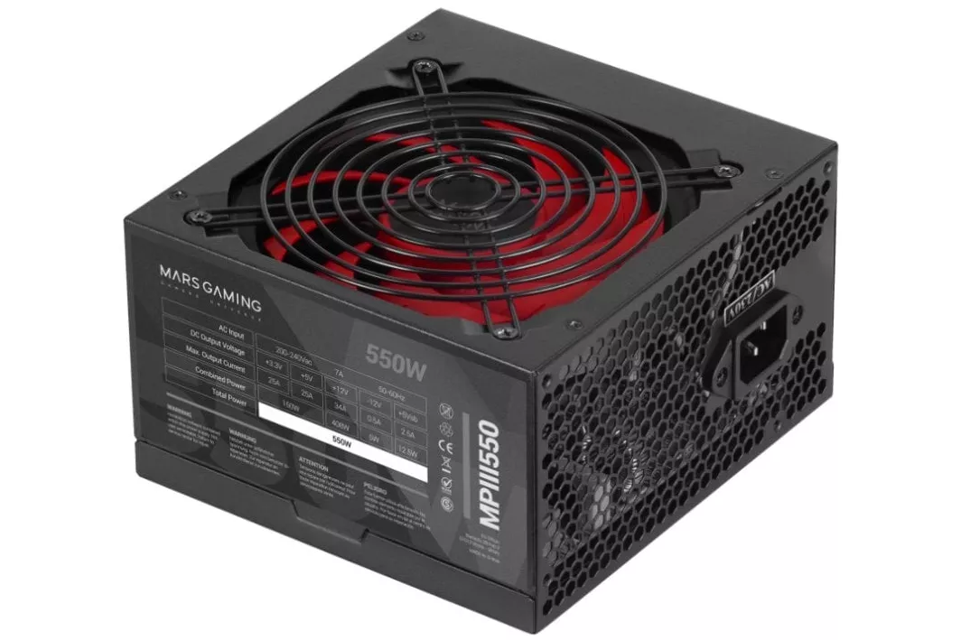 Mars Gaming MPIII550 Fuente Alimentación PC 550W ATX 85% Eficiencia