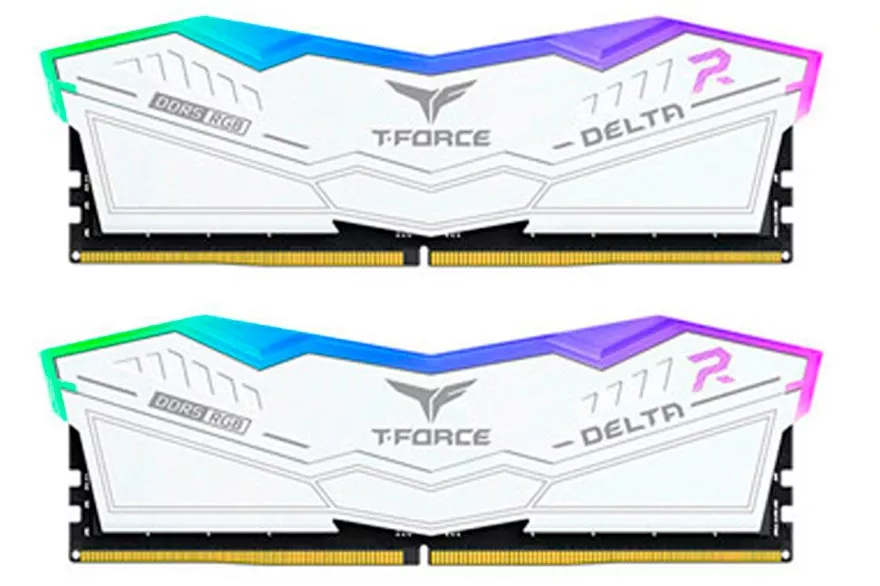 Memoria DDR5 Team Group T-Force Delta RGB 32GB 2x16GB 6000MHz CL38 EXPO-XMP Blancas