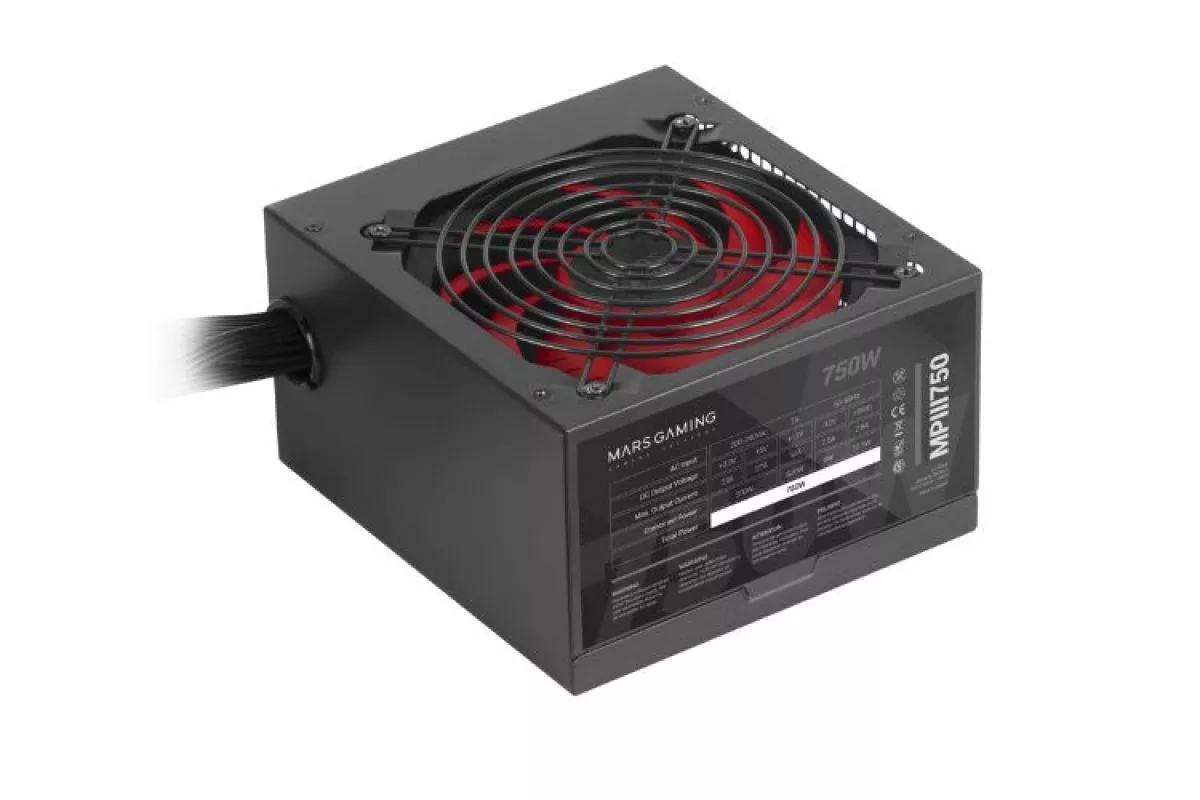 Mars Gaming MPIII750 Fuente Alimentación PC 750W ATX 85% Eficiencia