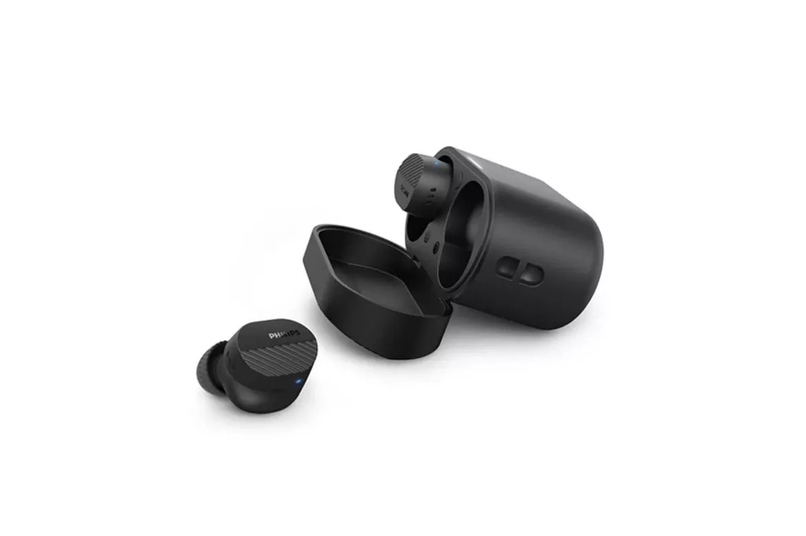 Auriculares Philips TAT5000BK Inalámbricos Bluetooth con Cancelación de Ruido, Micrófono y protección IPX5 Negros