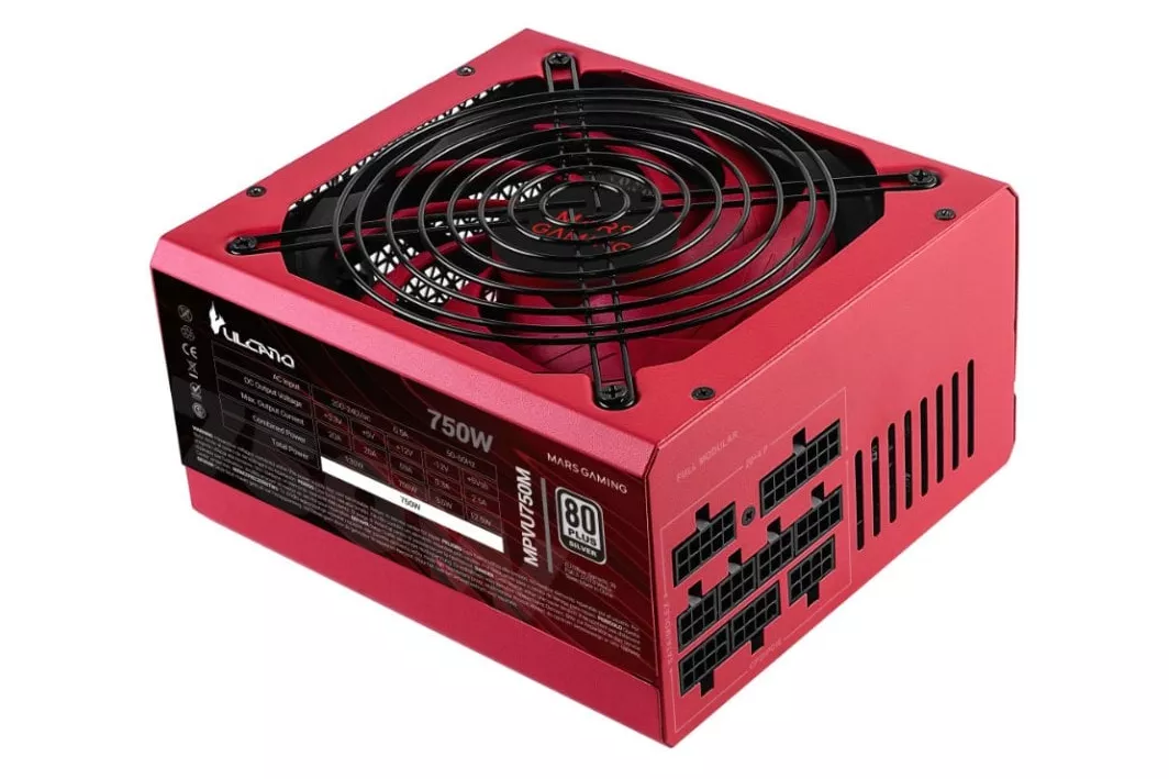 Mars Gaming MPVU750M 750W 80 Plus Silver Full Modular Rojo