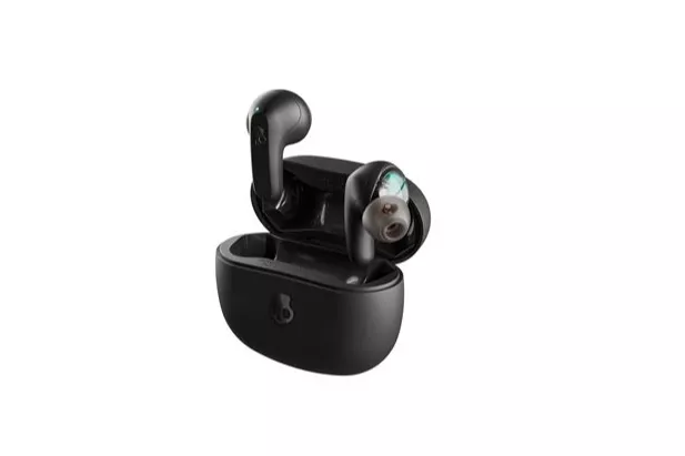 Auriculares Skullcandy Rail inalámbricos True Wireless Stereo para música y llamadas, IP55, negros