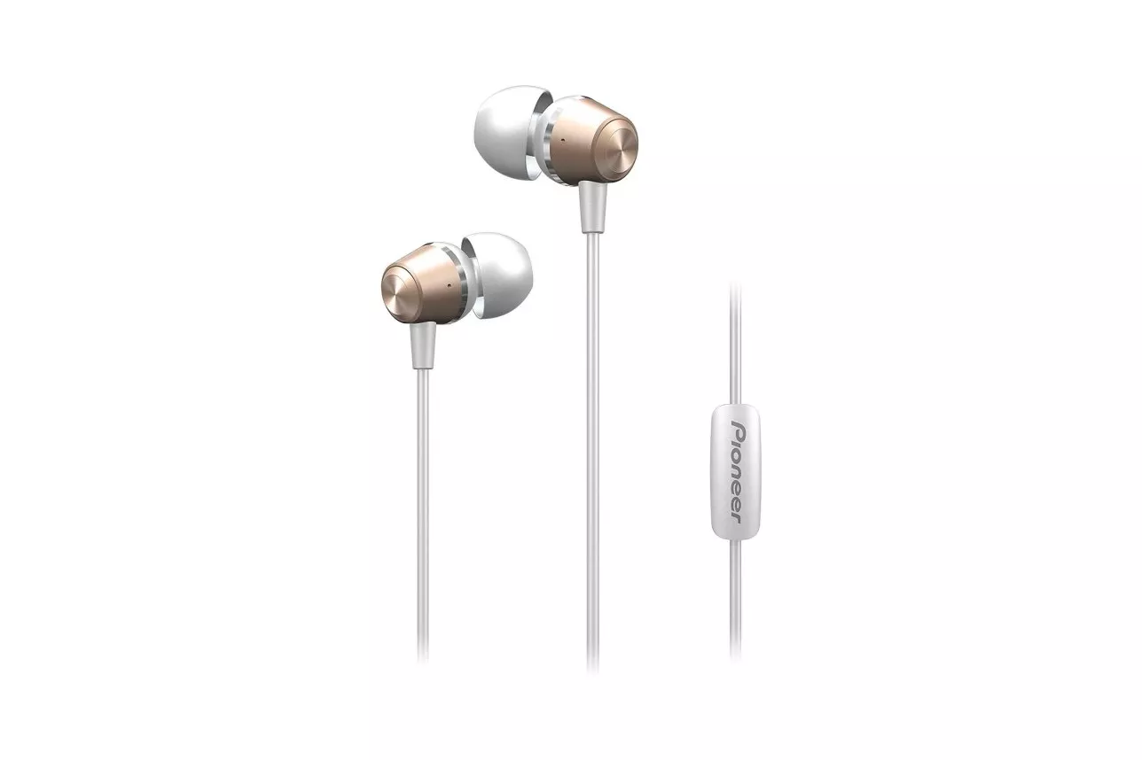 Pioneer SE-QL2T Auriculares con Micrófono Blanco/Oro