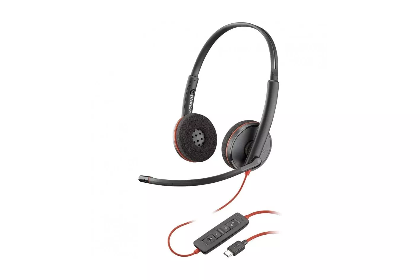 Plantronics Blackwire C3220 Auriculares USB-C Negros
