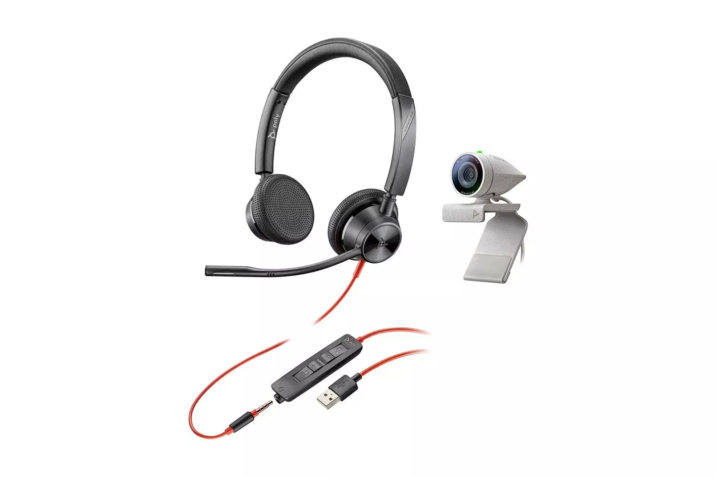 Plantronics Kit Poly Studio P5 Blackwire 3325 Auriculares + Webcam 1080P