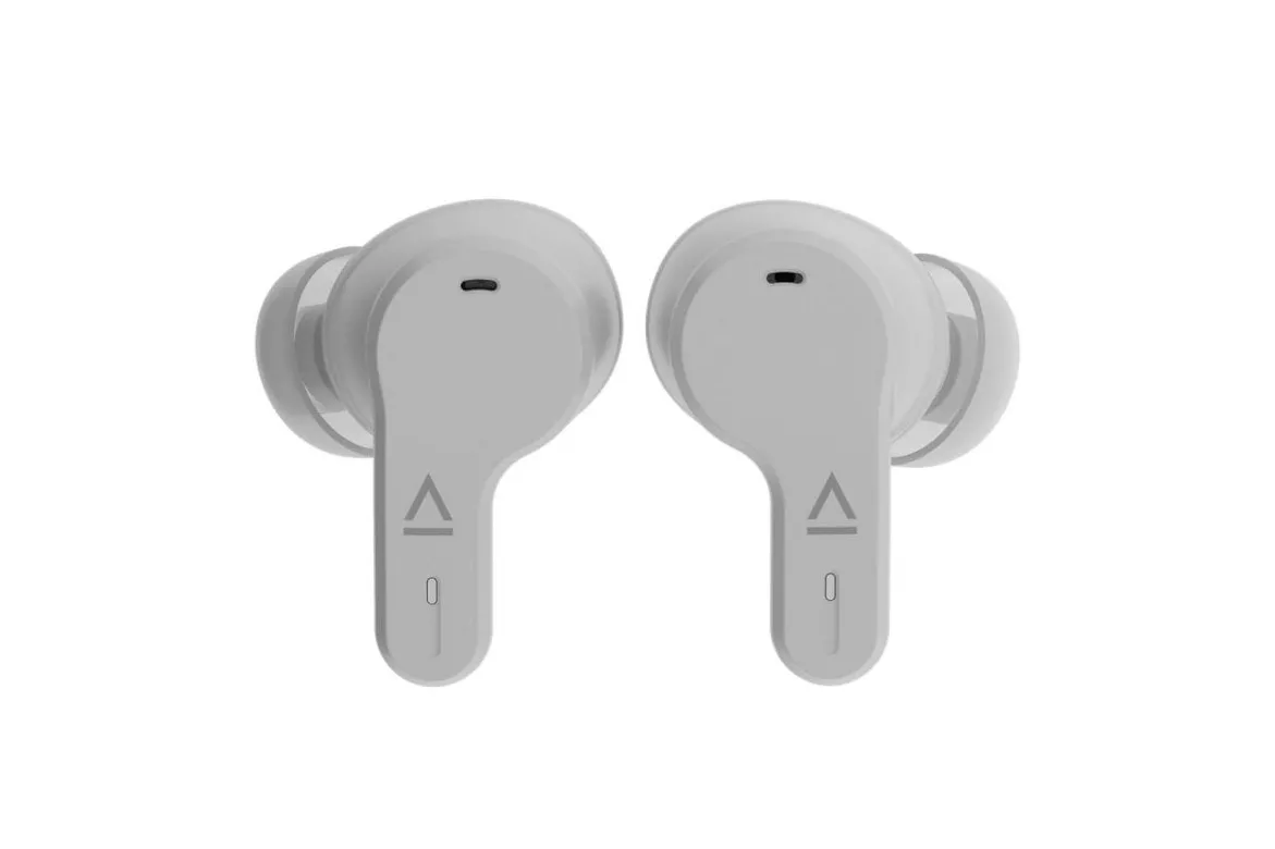Auriculares Creative Zen Air SXFI inalámbricos Bluetooth con Cancelación Activa de Ruido, Micrófono y protección IPX5, color gris