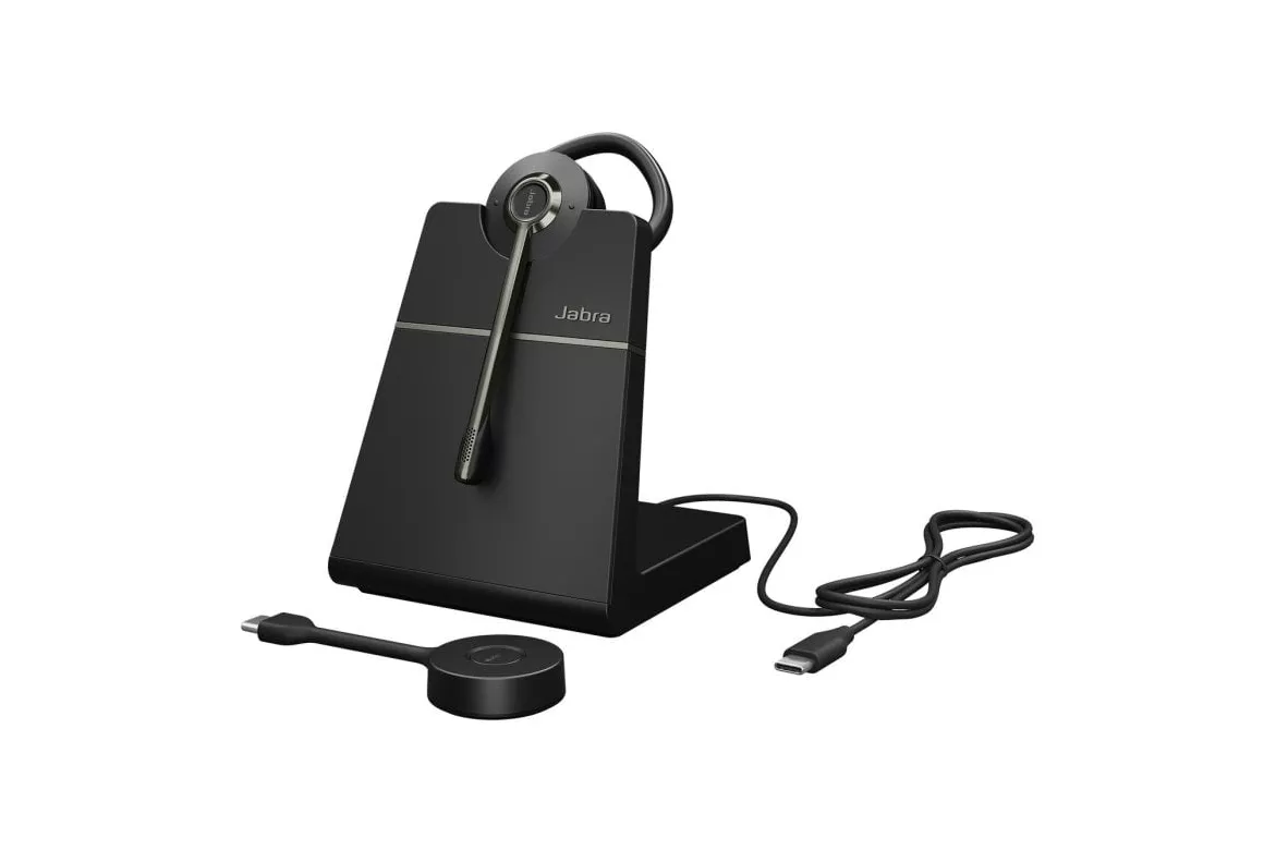 Auriculares Jabra Engage 55 SE inalámbricos DECT para oficina y teletrabajo con Cancelación de Ruido negros