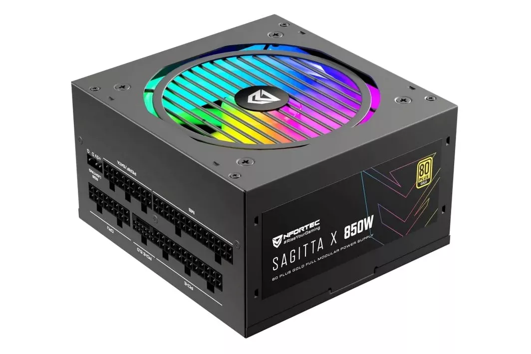 Nfortec Sagitta X 850W Fuente de Alimentación Modular RGB 80 Plus Gold