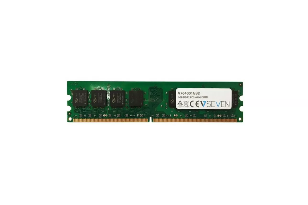 Memoria RAM V7 V764001GBD 1GB 1x1GB DDR2 800MHz DIMM Verde