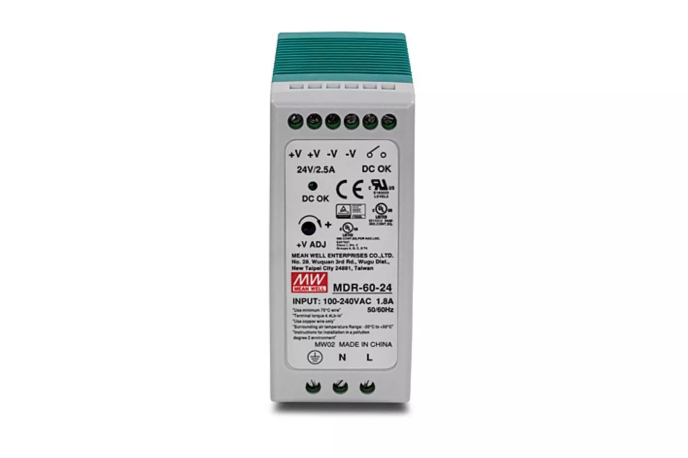 Fuente de Alimentacion TRENDnet 60W Certificacion CE TI-M6024 Proteccion DIN-Rail