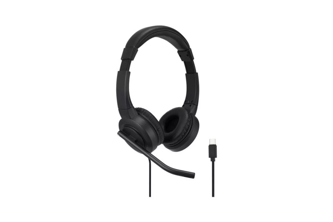 Auriculares Kensington H1000 con cable USB-C para llamadas y música con cancelación de ruido negros