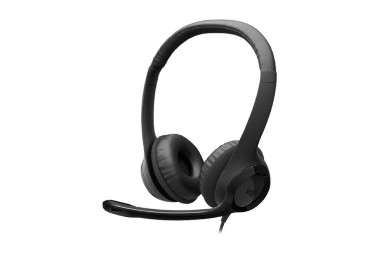 Auriculares Logitech H390 con cable USB-A para llamadas y música, diadema y micrófono, color negro