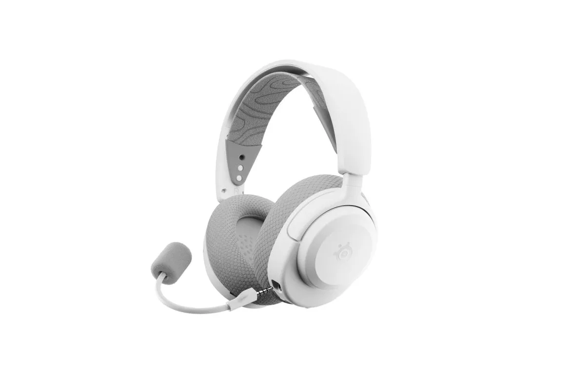 Auriculares SteelSeries Arctis Nova 3X inalámbricos Bluetooth con Cancelación de Ruido y micrófono extraíble, blancos