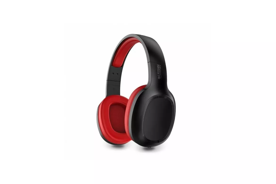 Auriculares Urban Factory MOVEE inalámbricos Bluetooth para gaming con micrófono integrados, negro y rojo