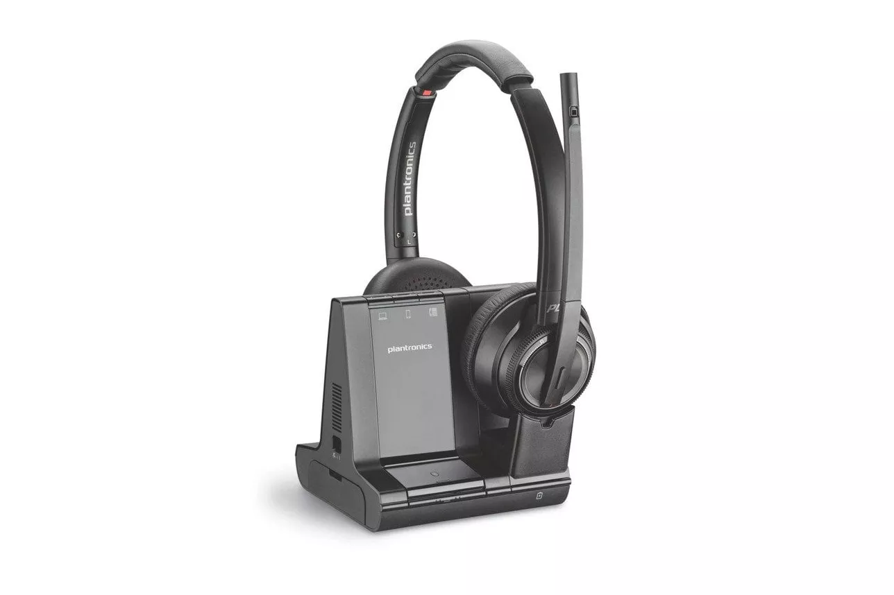 Plantronics Savi W8220-M Sistema de Auricular Inalámbrico DECT Certificado para Skype Empresarial