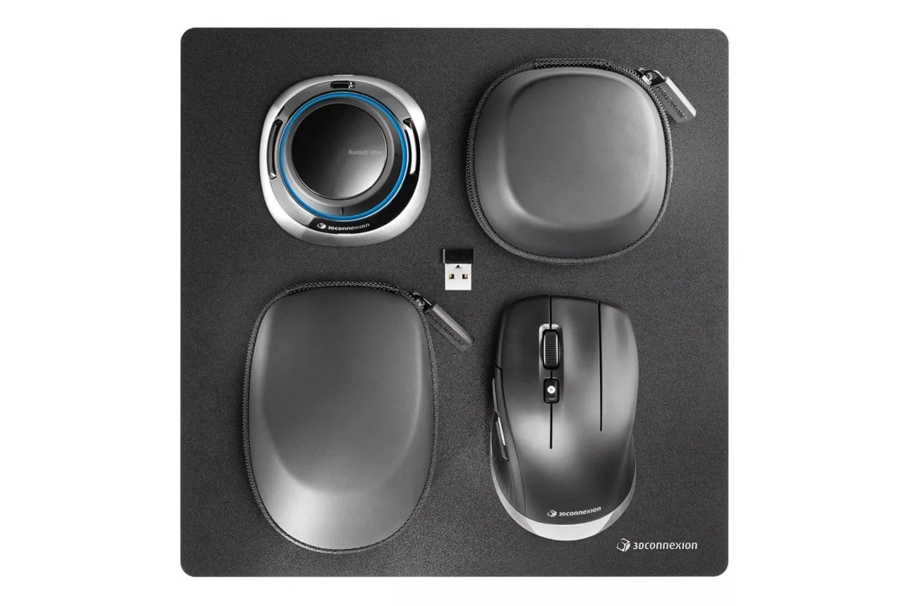 Ratón 3Dconnexion SpaceMouse Wireless Kit 2 RF Wireless Bluetooth USB 7 Botones Negro Kit ergonómico