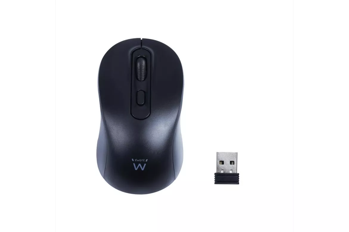 Ratón Ewent Ewent Óptico Inalámbrico RF 1600DPI Negro Clic Silencioso Ambidiestro