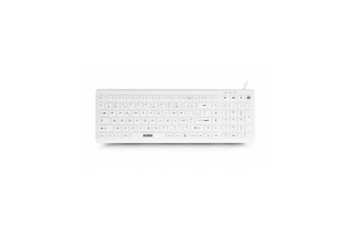 Teclado de membrana SANEE AKB69UF Layout ES antibacteriano IP68 blanco USB