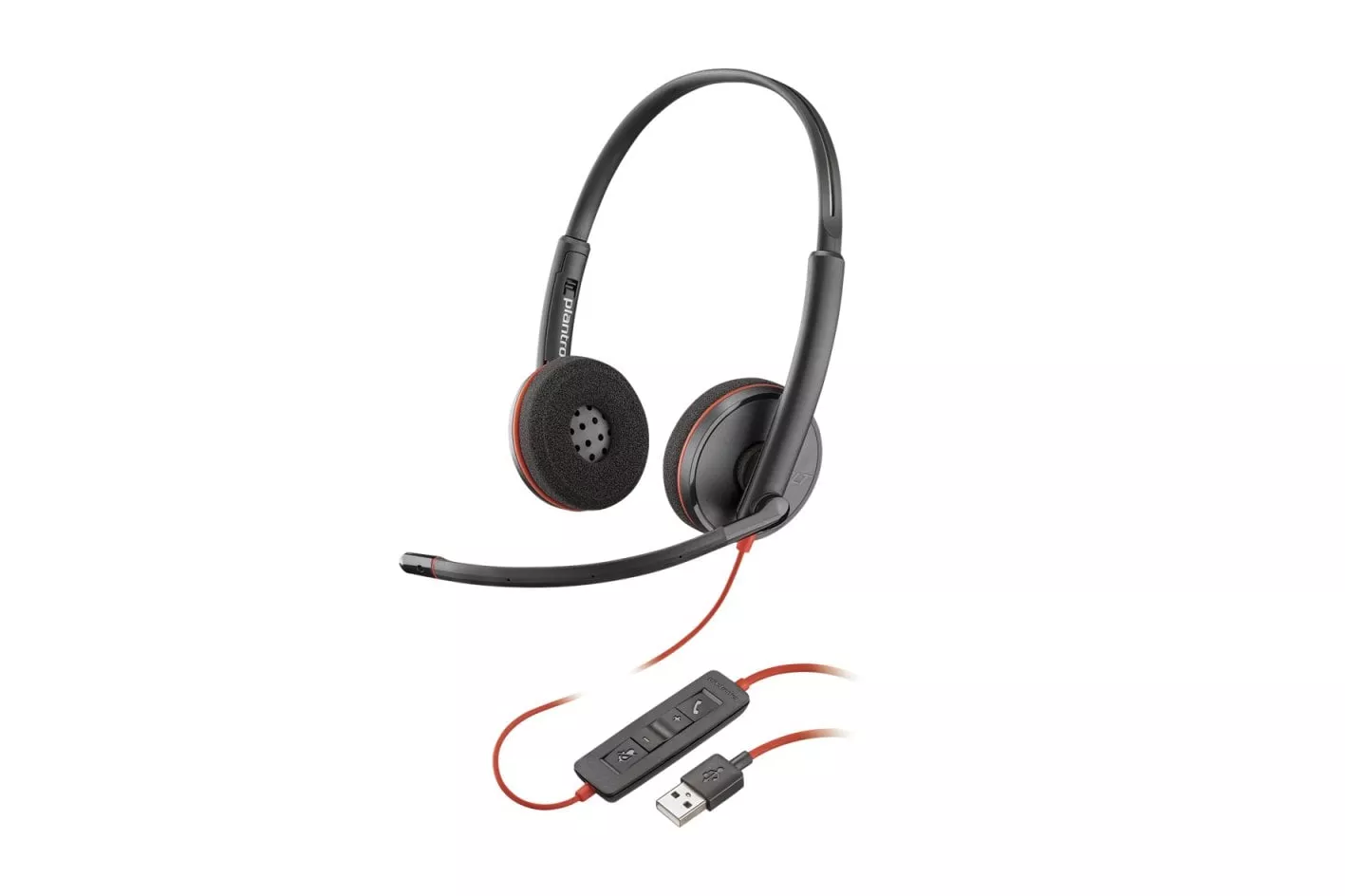 Poly Blackwire C3220 Auriculares USB Negros