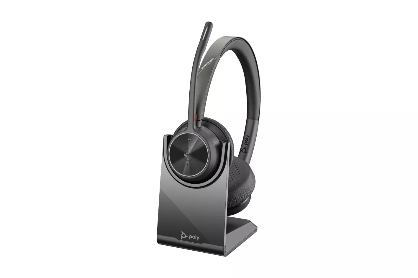 Poly Voyager 4320-M Auriculares Bluetooth con Base de Carga Certificados para Microsoft Teams Negros