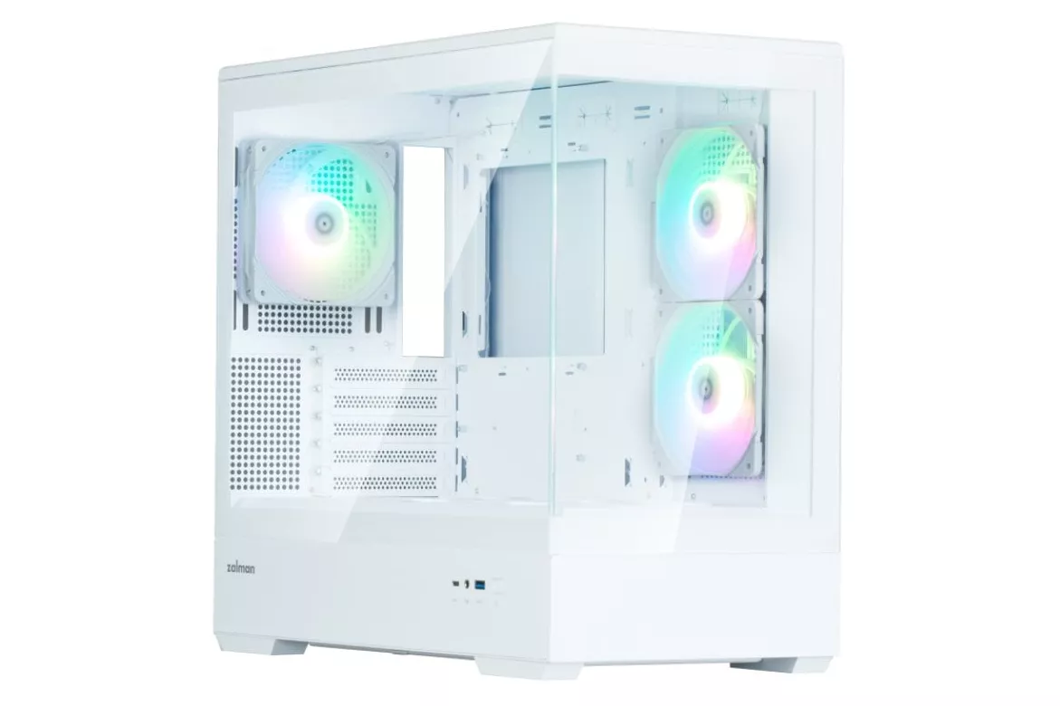 Caja Zalman P30 V2 Matx 3xvent 120mm Argb 2xusb 3.0 Blanco Sin Fuente