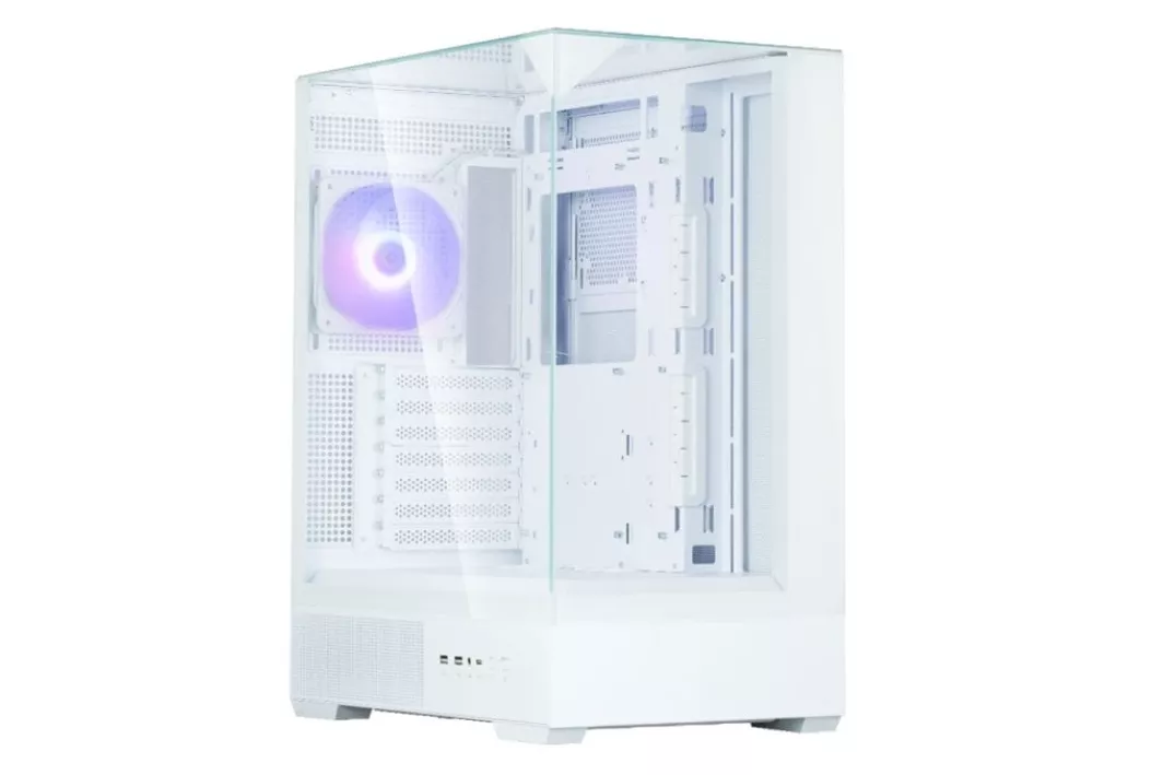 Caja Zalman P40 Prism Atx 3xvent 120mm Argb 2xusb 3.0 Blanco Sin Fuente