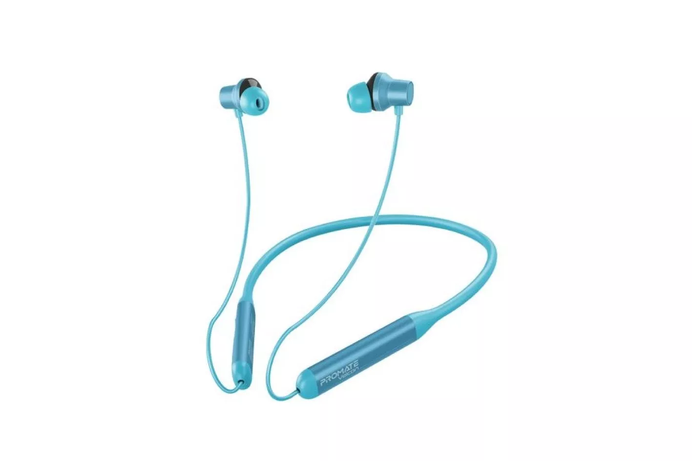 Promate Velcon Auriculares Inalámbricos Bluetooth para Cuello Cancelación de Ruido Activa ANC Azul
