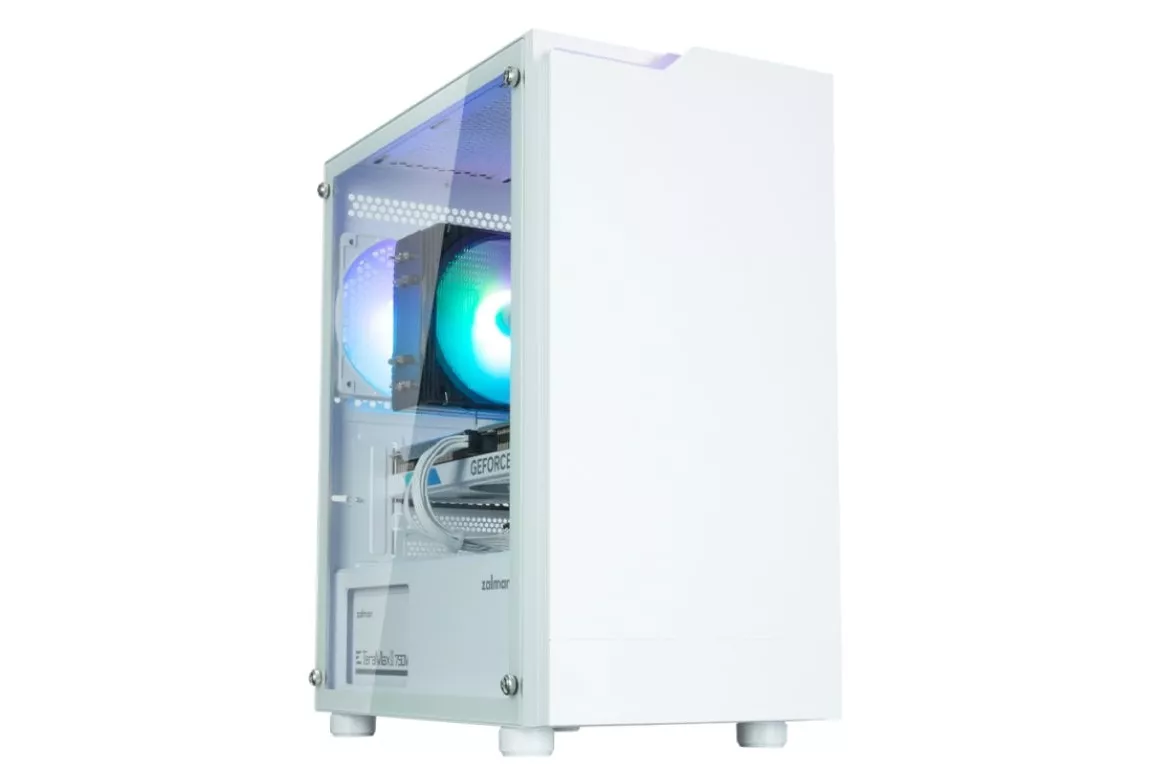 Caja Zalman T4 Plus Matx 1xvent 120mm Argb 2xusb 3.0 Blanco Sin Fuente