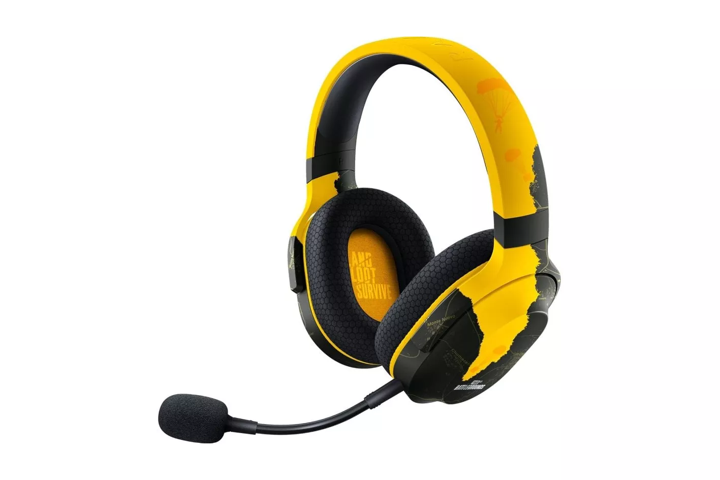 Razer Barracuda X 2022 PUBG Edition Auriculares Gaming Inalámbricos Bluetooth Amarillos