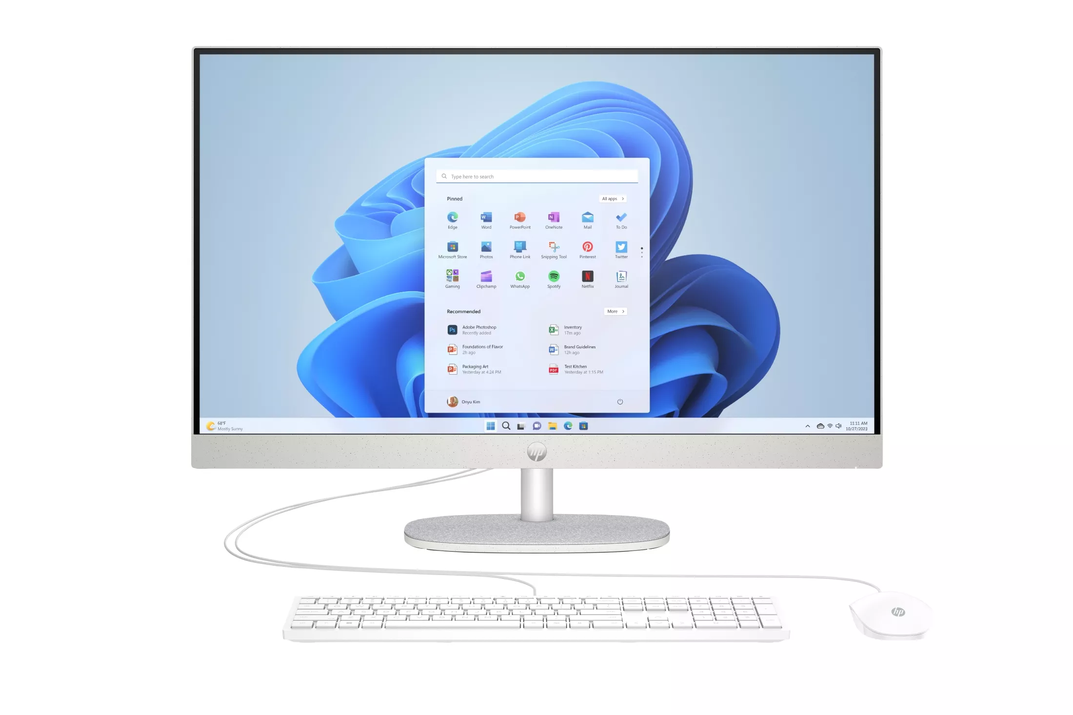 PC Sobremesa HP All-in-One 27-cr0090ns i5-1335U 16GB 512GB SSD Blanco WiFi6