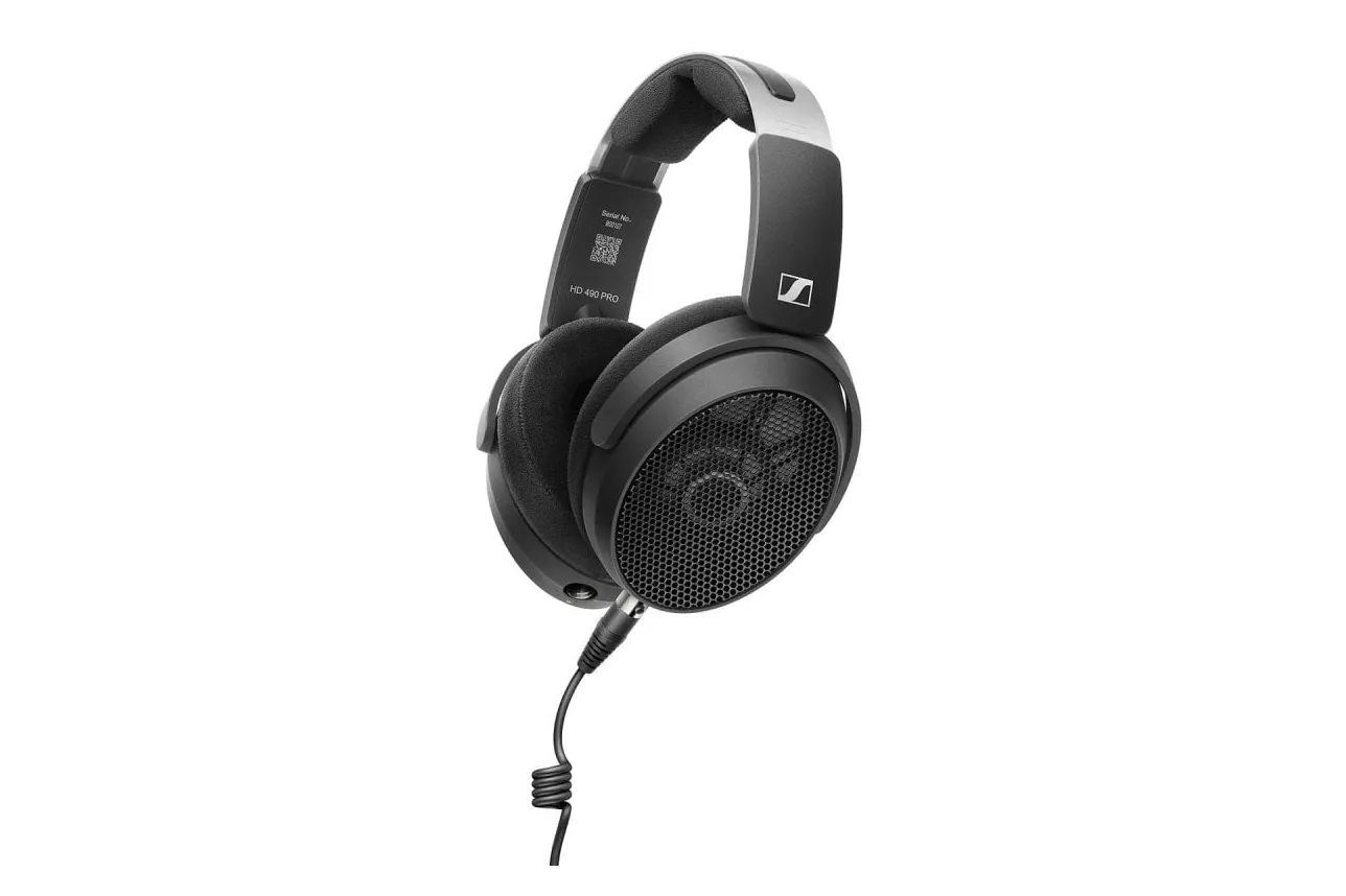 Auriculares Sennheiser HD 490 PRO con cable jack abiertos Hi-Fi circumaurales negros