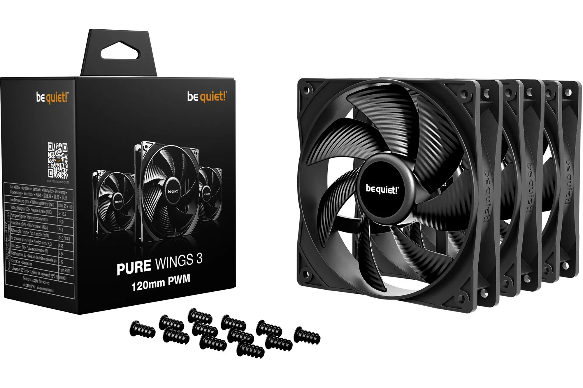 Pure Wings 3 120mm PWM 3-Pack, Ventilador