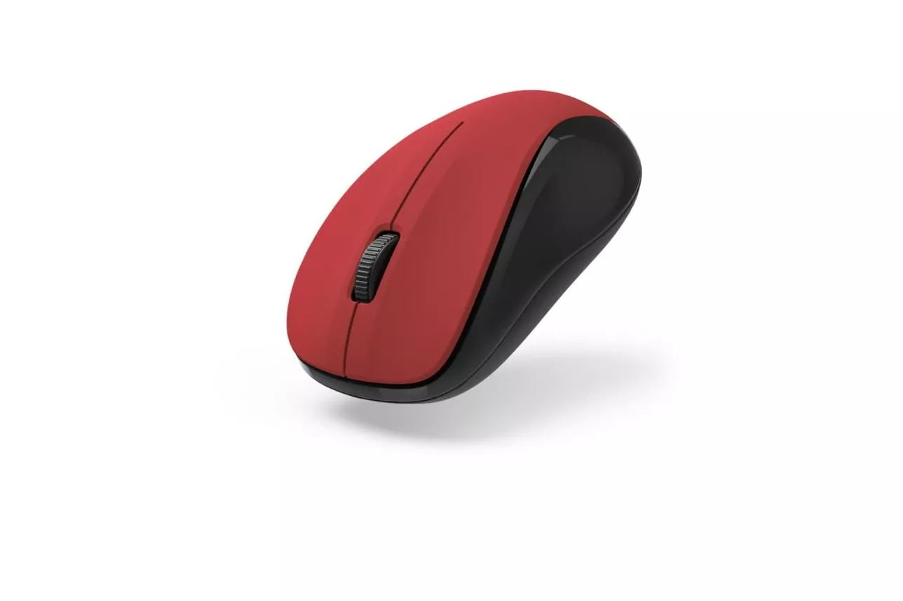 Ratón Hama MW-300 V2 Inalámbrico 1200 DPI Negro Rojo Clic Silencioso