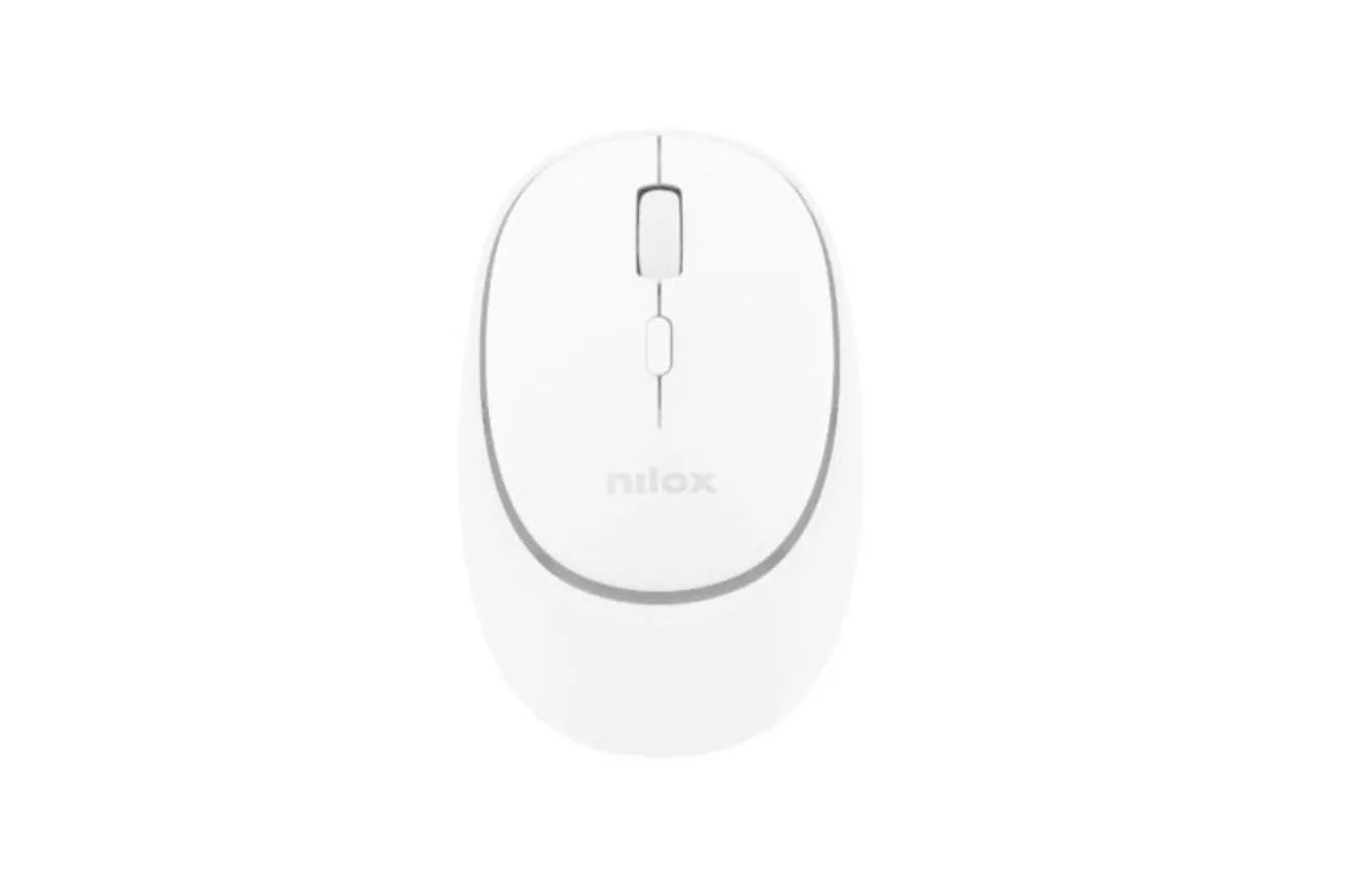 Ratón inalámbrico Bluetooth + USB Recargable 1600 DPI Blanco clic silencioso