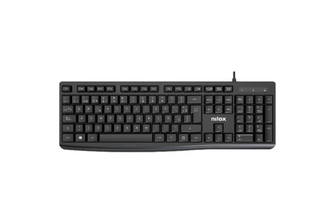 Teclado de membrana Nilox NXKBE000013 Layout ES 12 teclas multimedia USB negro