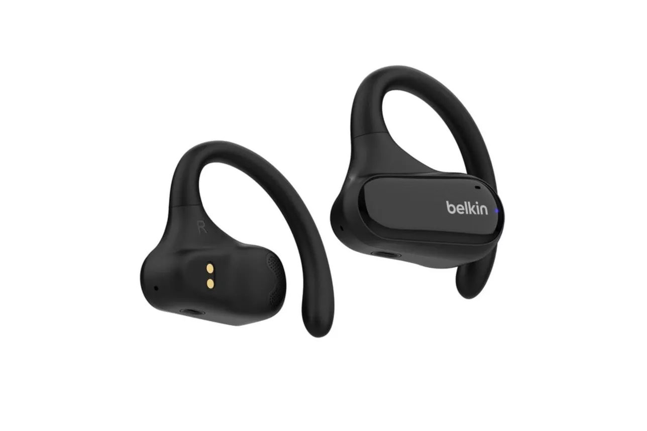 Auriculares Belkin SoundForm ClearFit inalámbricos Bluetooth TWS para llamadas, música y deporte con Cancelación de Ruido, IPX5, negros
