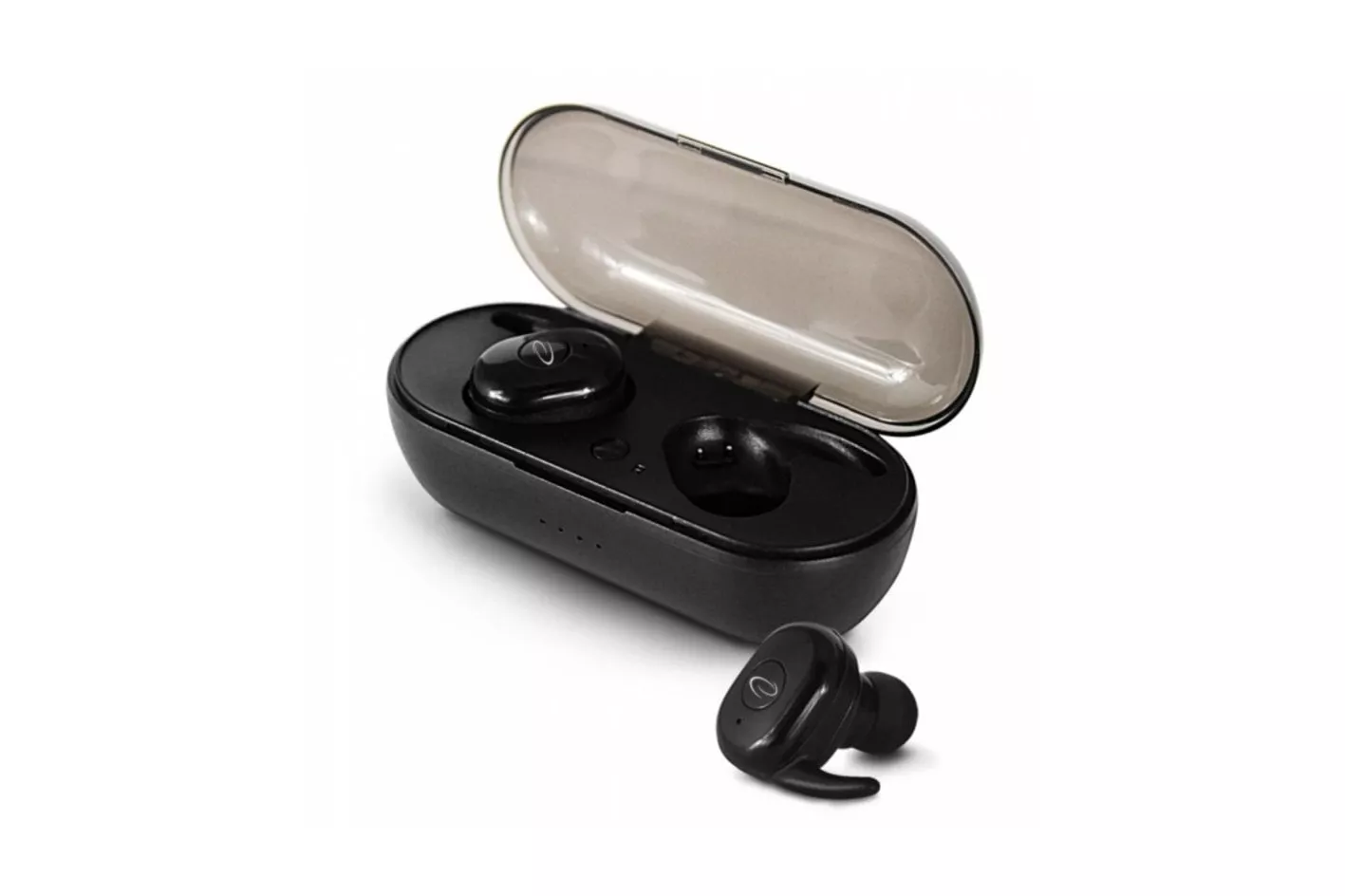 Auriculares Esperanza TWS CARDERA inalámbricos Bluetooth para llamadas y música con retroiluminación roja negros