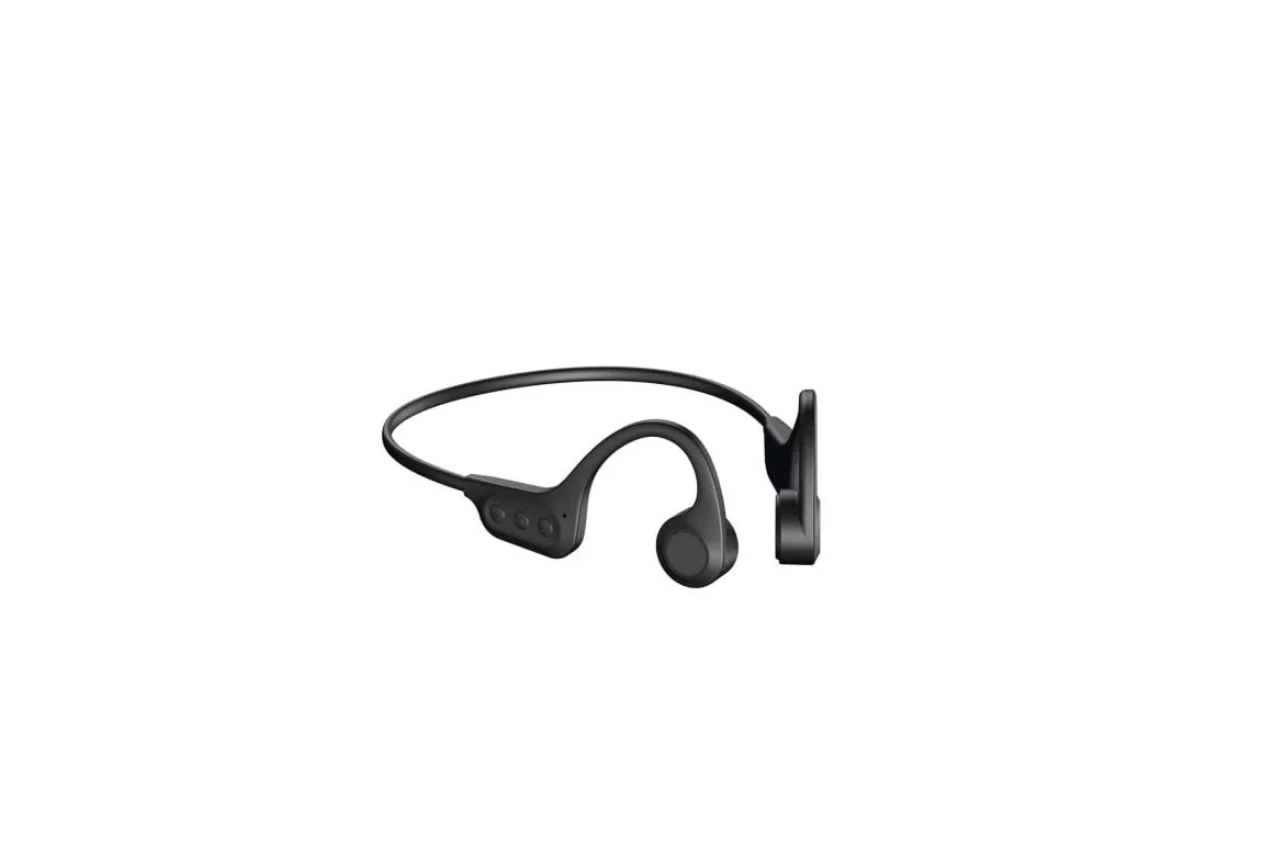 Auriculares Havit 6939119041489 inalámbricos Bluetooth con conducción ósea, uso deportivo y protección IPX5, color negro