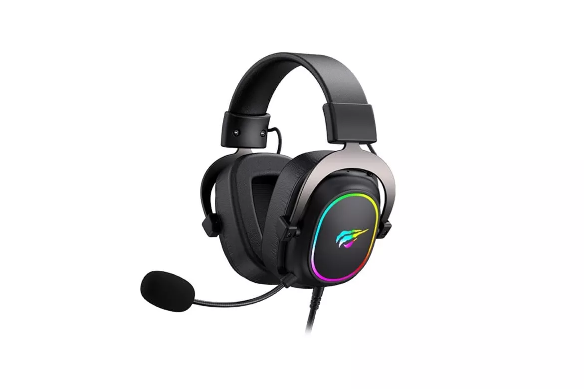 Auriculares Havit H2002P con cable USB y jack, sonido 7.1 virtual para gaming, retroiluminados negros